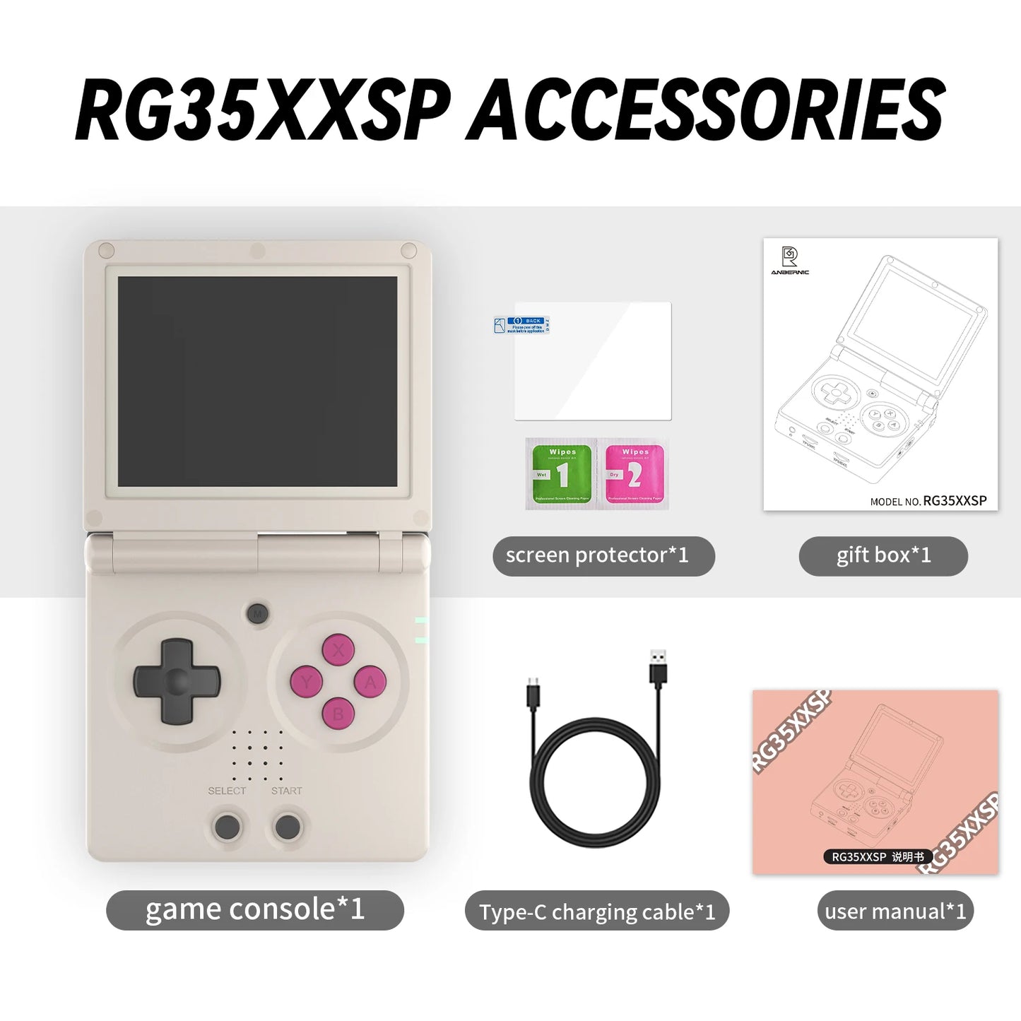 ANBERNIC RG35XXSP Flip Portable Retro Handheld Game Console