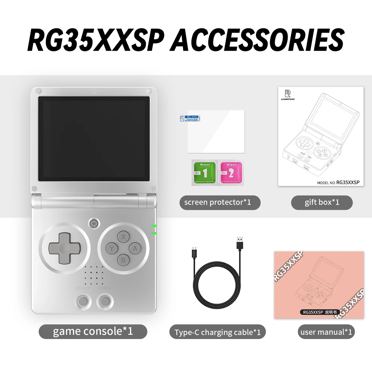 ANBERNIC RG35XXSP Flip Portable Retro Handheld Game Console