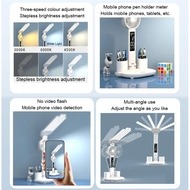Multifunction 3 Color LED Table Lamp