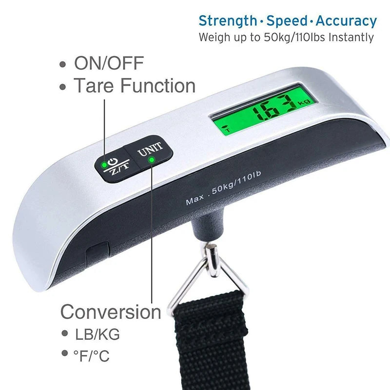 Digital Luggage Scale – Tragbare Kofferwaage bis 50kg