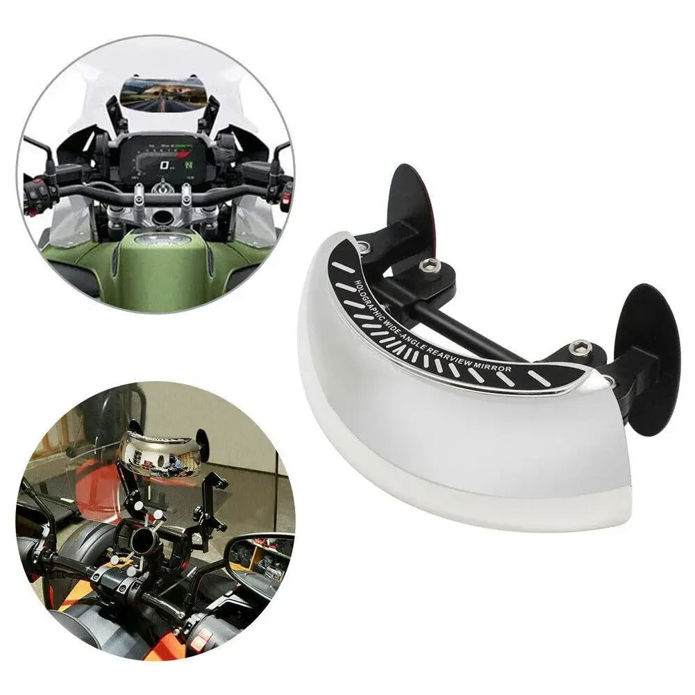 Motorcycle front gear wind wide-angle rearview mirror large field of view blind spot, 180 degree reflective reversing mirror
