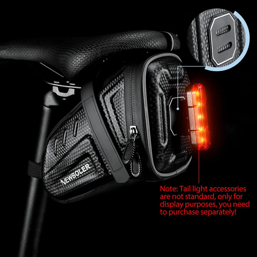 2025 NEW Waterproof Bicycle Saddle Bag MTB Road Bike Saddlebags Reflective Striped Bicycle Tool Holder Bag MTB Accessories