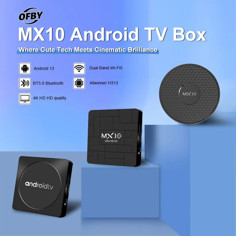 Mx10 android tv box decoder