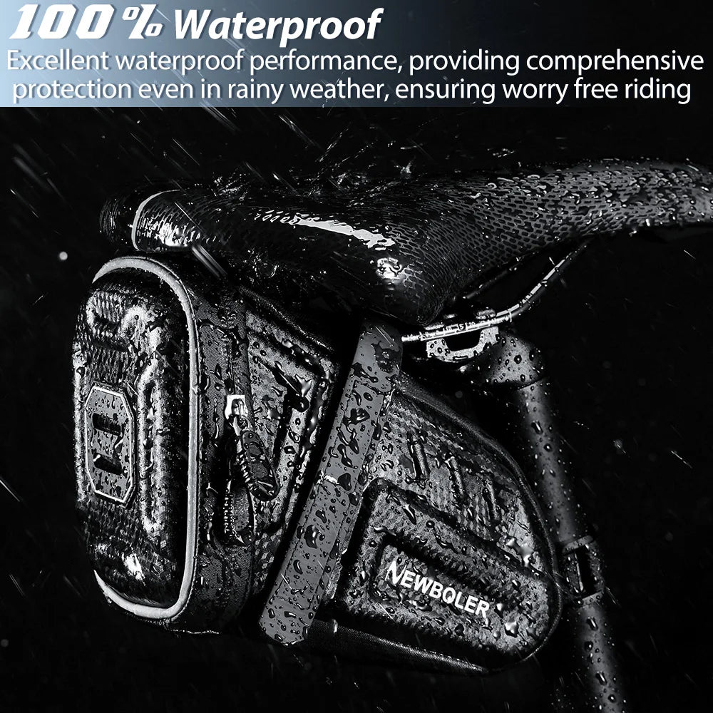 2025 NEW Waterproof Bicycle Saddle Bag MTB Road Bike Saddlebags Reflective Striped Bicycle Tool Holder Bag MTB Accessories
