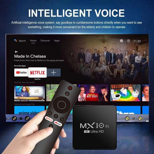 Mx10 android tv box decoder