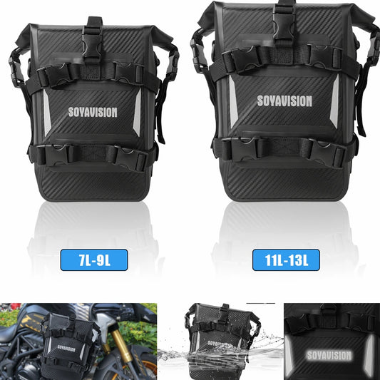 2PCS Motorcycle Bumpers Bag Waterproof 5L-8L Motorcycle Side Frame Bag Motorcycle Crash Bar Bag Universal Tools Storage Bag