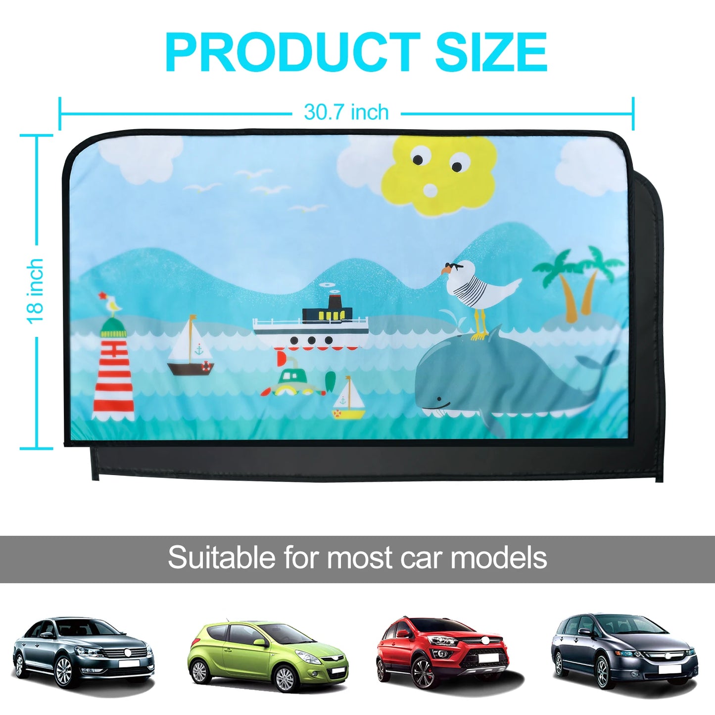 Magnetic car curtains car mounted magnetic side windows sunshades car curtains cartoon children's sunshades car curtains