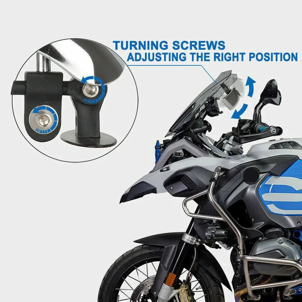 Motorcycle front gear wind wide-angle rearview mirror large field of view blind spot, 180 degree reflective reversing mirror