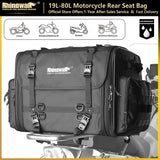 Rhinowalk Motorcycle Rear Seat Bag Travel Luggage Waterproof 19L-80L Expandable Motor Tail/Trunk/Rack Bag For Most motorcycle