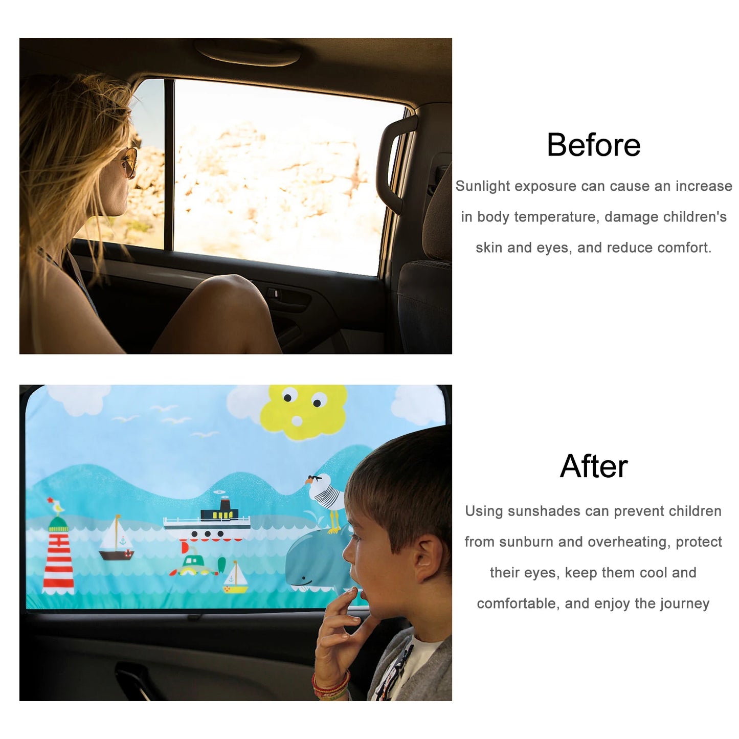 Magnetic car curtains car mounted magnetic side windows sunshades car curtains cartoon children's sunshades car curtains