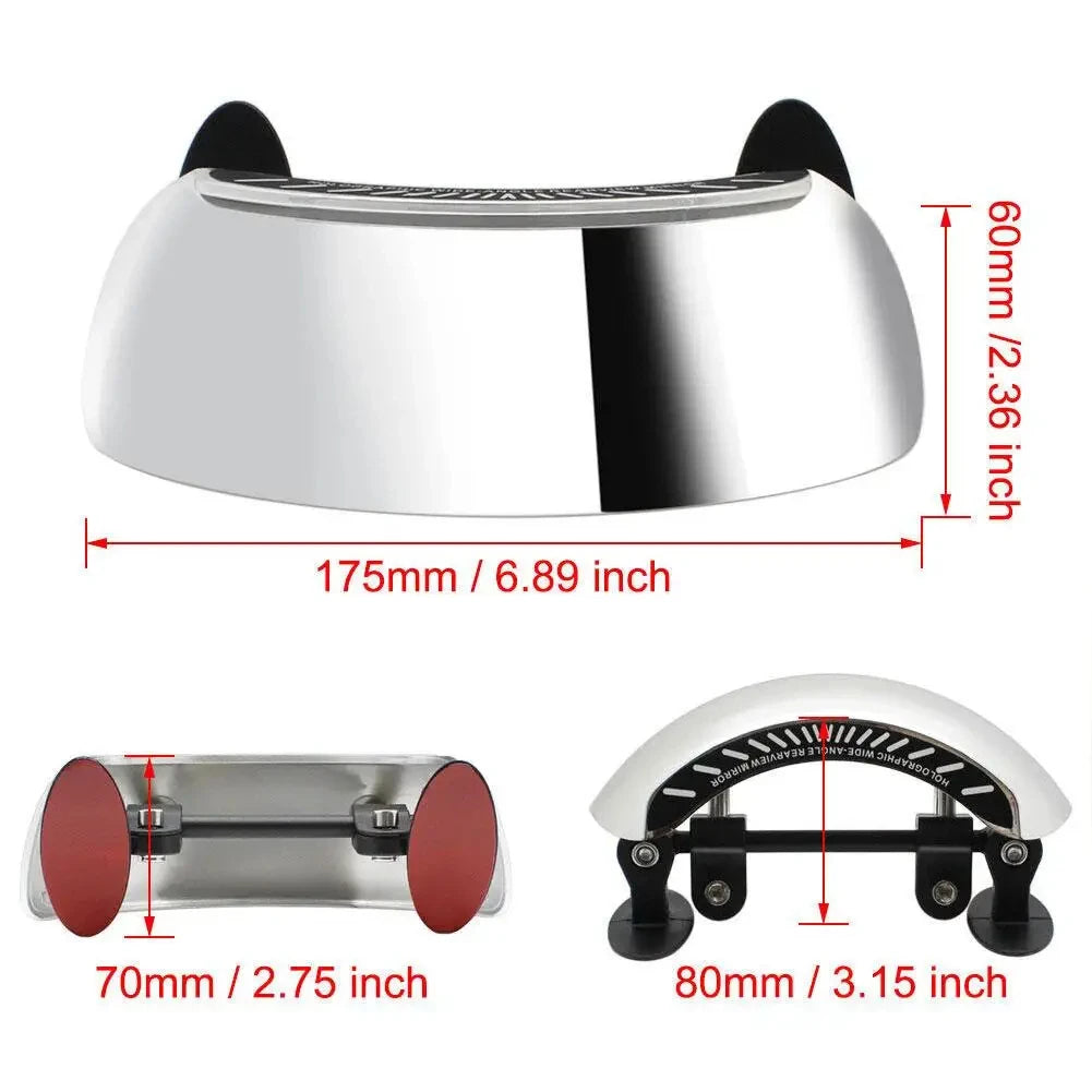 Motorcycle front gear wind wide-angle rearview mirror large field of view blind spot, 180 degree reflective reversing mirror