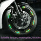 40pcs Car Wheel Hub Reflective Sticker Tire Rim Reflective Strips Luminous for Night Driving Car Bike Motorcycle Wheel Sticker