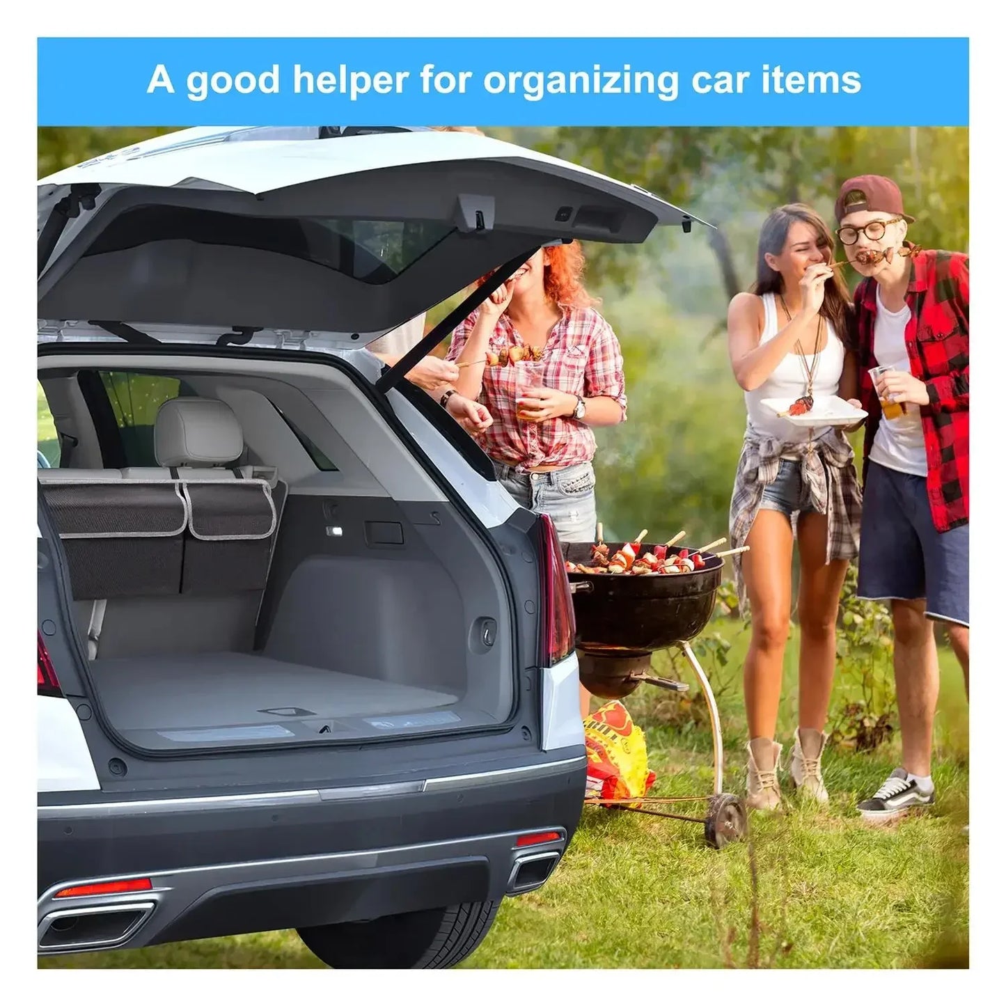 Car Trunk Organizer Backseat Storage Bag High Capacity Multi-use Oxford Car Seat Back Organizers Automobile Interior