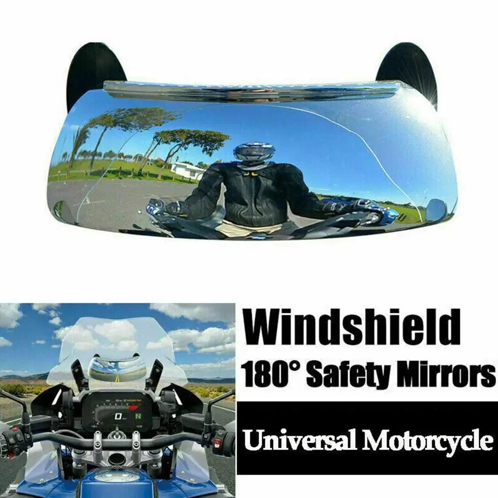 Motorcycle front gear wind wide-angle rearview mirror large field of view blind spot, 180 degree reflective reversing mirror