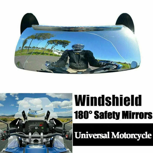 Motorcycle front gear wind wide-angle rearview mirror large field of view blind spot, 180 degree reflective reversing mirror