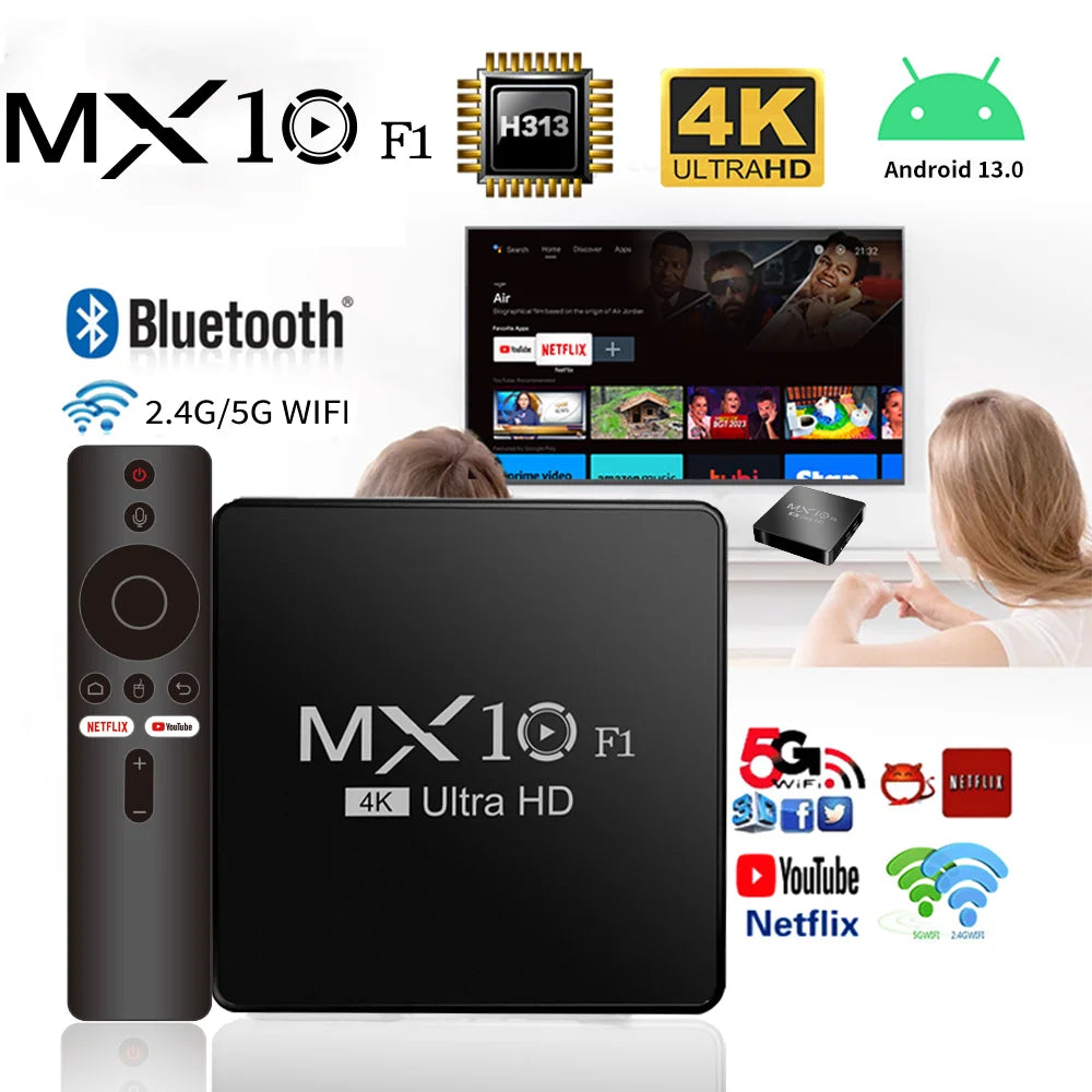 Mx10 android tv box decoder