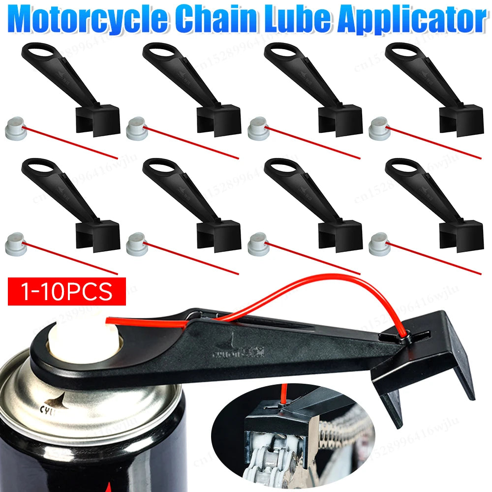 1-10PCS Motorcycle Chain Lube Applicator Mess-Free Chain Wax Chain Cleaner Attachment Motorcycle Chain Oiler Spray Gear