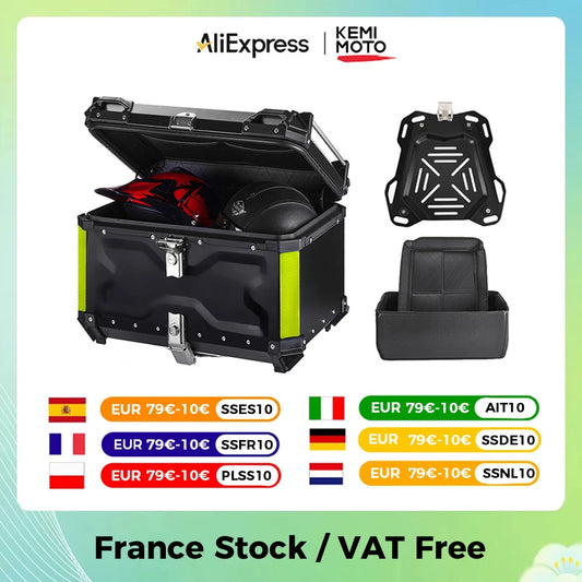 Motorcycle Helmet Box CNC Aluminum Top Tail Rear Luggage Storage Tool Cases Lock Trunk For YAMAHA For Honda For BMW For