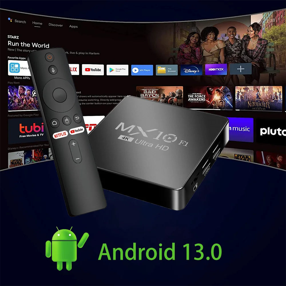 Mx10 android tv box decoder