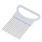 Effortlessly Slice Onions with this 1pc Colorful Onion Slicer Kitchen stainless steel potato chip onion holder