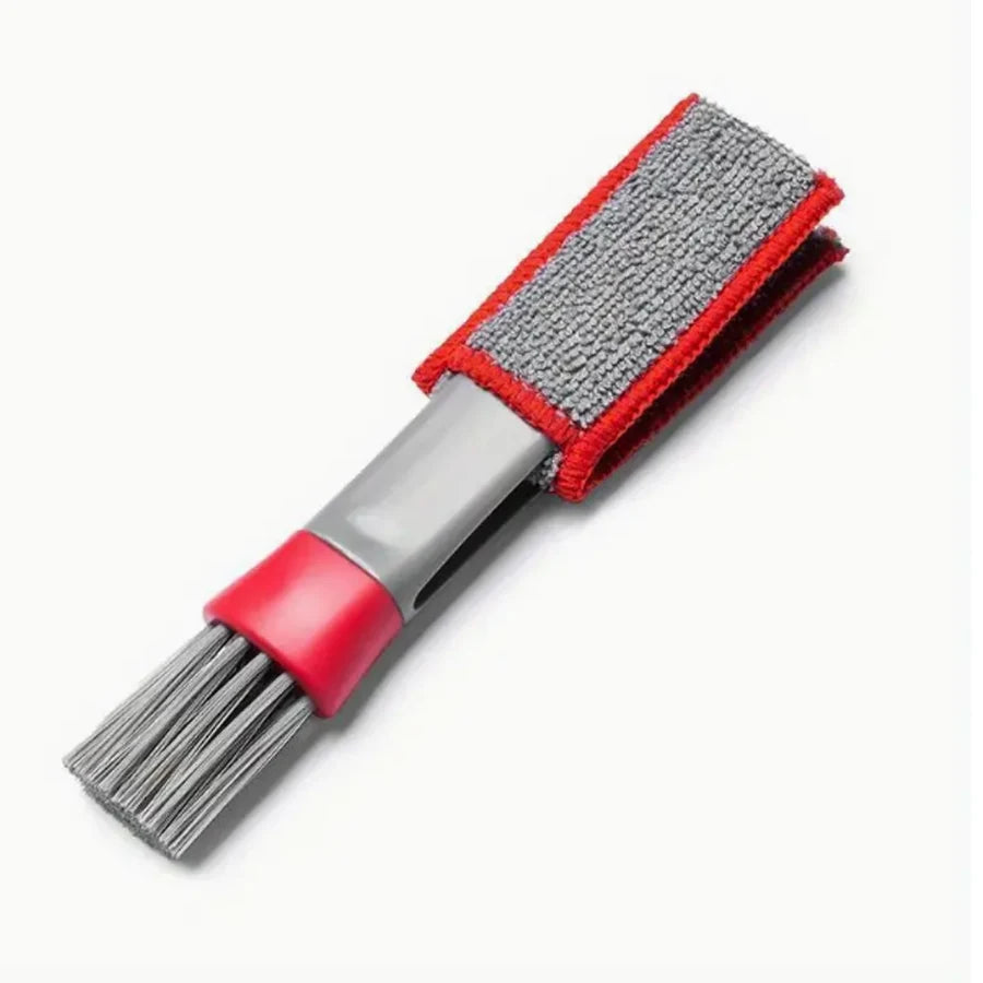 1 PC, soft dual head car cleaning brush, 2-in-1 air conditioning vent brush, internal cleaning tool, multi-functional dust remov