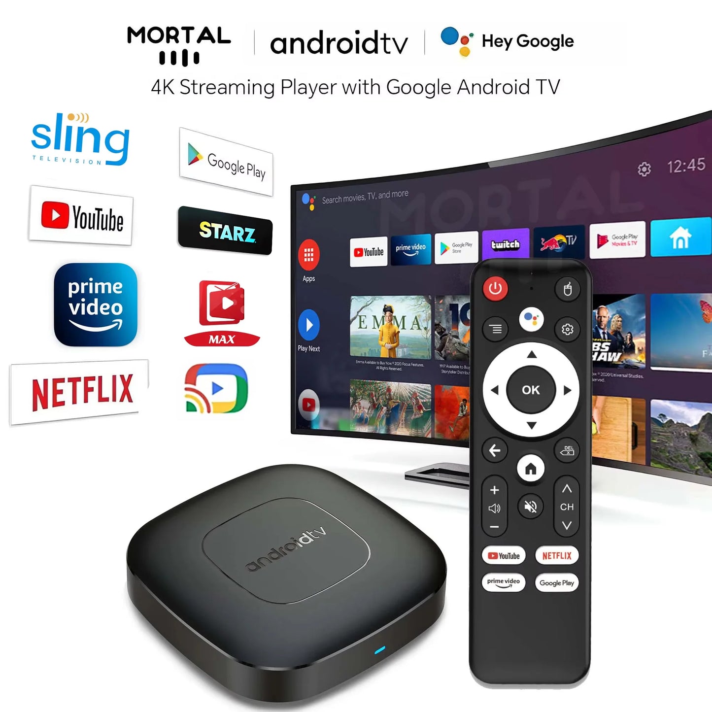 Mortal T1 Smart TV Box Streaming Media Player