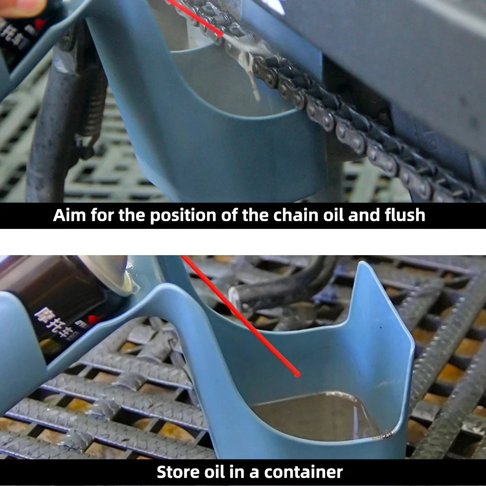 Motorcycle Bike Chain Oil Storage Tool  Agent Widely Used Chain Oil Anti-spray Tool Box Chain Cleaning Oil Splash-Proof Tool