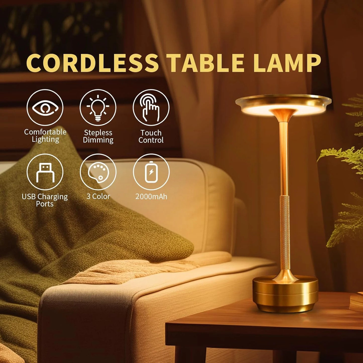 Wierless Simple Charging LED Desk Lamp